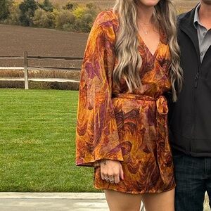 12th Tribe Multicolor Swirl Mini Dress